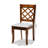 Aizlee Cross Back Side Chair in Brown/Grey