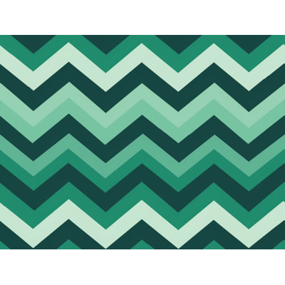 Housse de couette moderne à chevrons vert