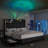 LED Bed Frame with Galaxy Projector, Charging Station, 52" Tufted Upholstered Headboard & 2 Drawers-583085865-583085867