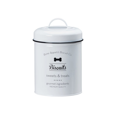 Bone Appetit Biscuits 64 oz Metal Treat Jar