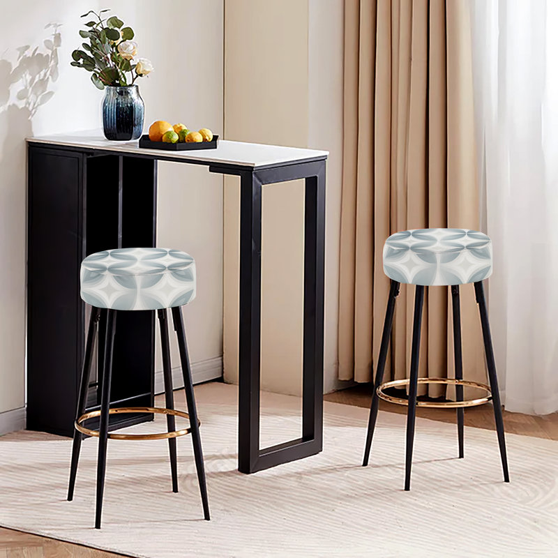Soft Monochrome - Damask Bar Stools Set Of 2