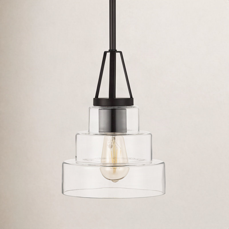 Damond 1 - Light Oil Rubbed Bronze Shaded Pendant