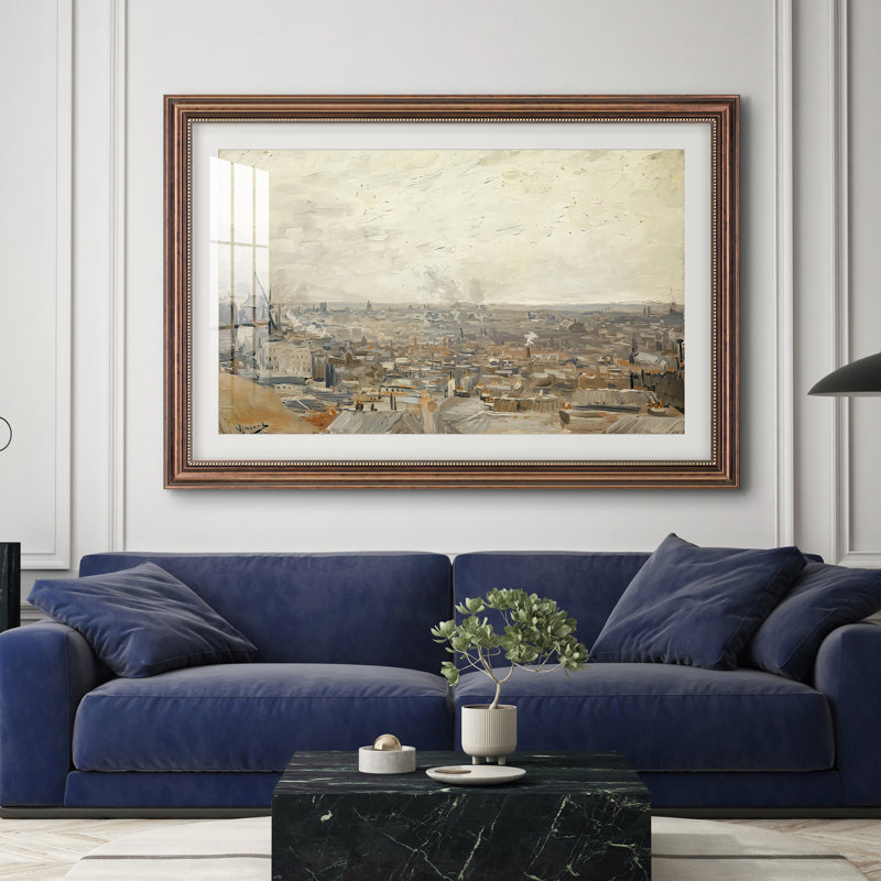 Vue de Montmartre, 1886 - Vincent van Gogh - Reproduction encadrée sur mesure, 28x40 INNER SIZE, Framed Print with Mat