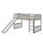 Twin-Size Loft Bed Highlighting A Slide