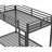 Twin Over Twin Metal Bunk Bed, Low Bunk Bed With Ladder, Bed Frame,Black, Sturdy Steel Construction, Safe Design, Easy Assembly, 250Lb Upper Bed Capacity, 350Lb Lower Bed Capacity