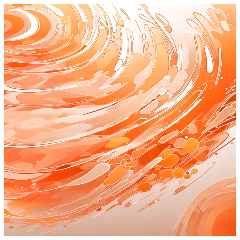Housses de couette à motif abstrait tourbillon orange, Grand lit