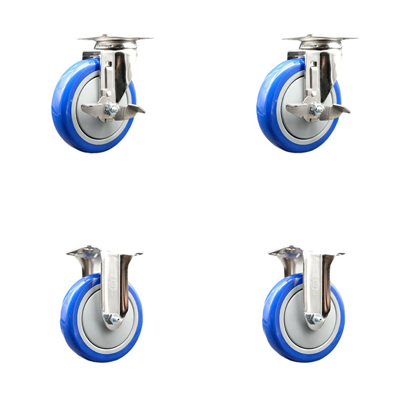 Roulettes pivotantes, Bleu