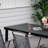 Patio Dining Table, Rectangular Aluminum Outdoor Table, Black-79077778-93784811