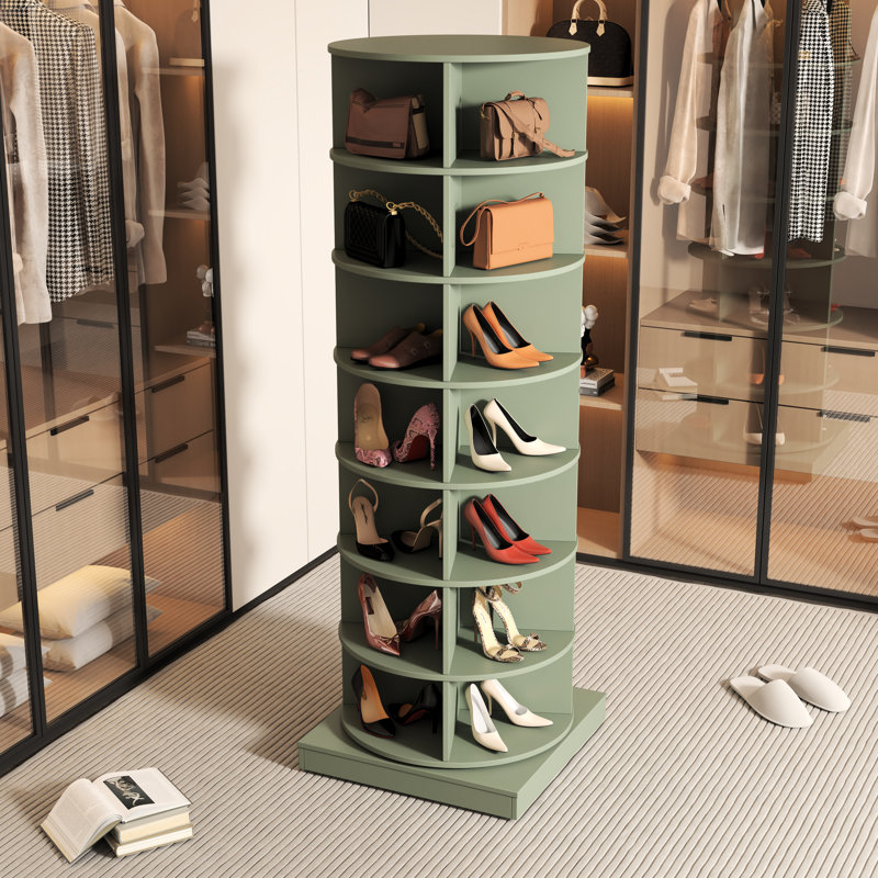 Armoire à chaussures rotative 360, Duplicata rose, H 64,96 po x l 24 po x P 24 po