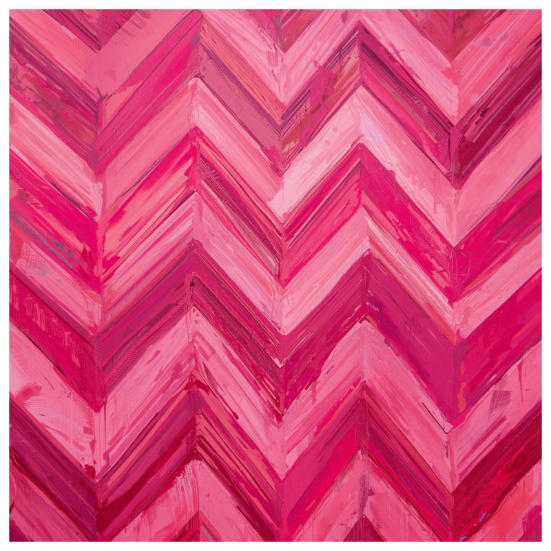 Housses de couette zigzag à chevrons roses, Lit simple