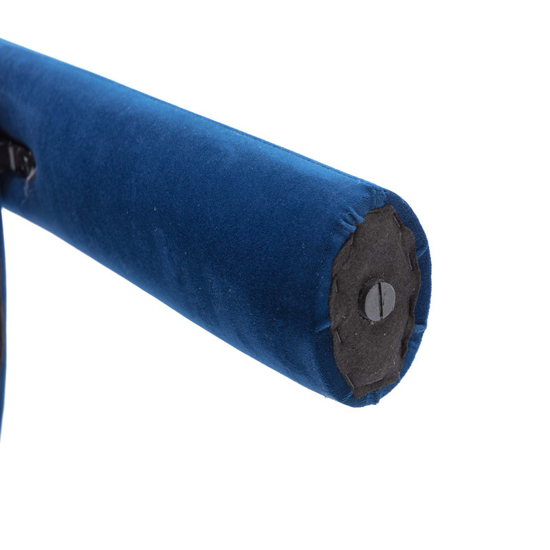 Fauteuil de cuisine en velours rembourré, Velours bleu marine