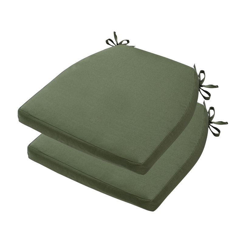 Coussin trapézoïdal de 17 pouces de profondeur, Polyester vert