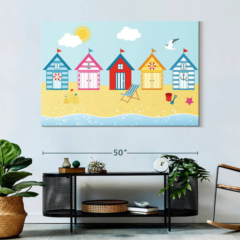 Cartoon Aydelis Huts, 34" H x 51" W