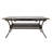 Jenisa Rectangular Metal Extendable Outdoor Dining Table With Umbrella Hole , 64'' in. W 37.50'' in. D-109423804