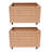 Set Of 2 Foldable Storage Bins With Wheels, Large 52.8-Gallon Rolling Containers With Wood Grain Finish For Home, Garage, And Office Organization