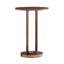 Bronze antique, table d'appoint ronde, plateau en métal de 15,82 po, piédestal ouvert
