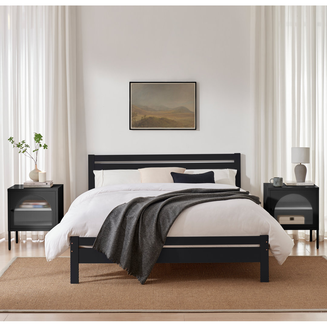 Aichele Classic Solid Wood Bed Frame - Simple Scandi Design, Modern Home