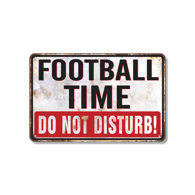Enseigne en aluminium de style rétro de 7 po x 10 po Football Time