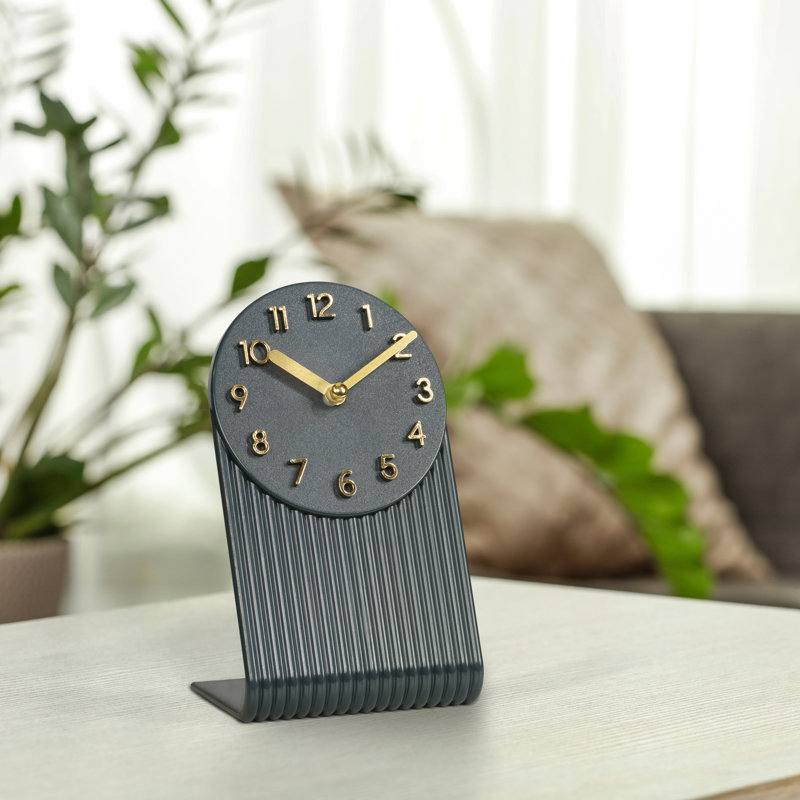 Horloge de table Groove Quartz, gris minuit, Gris