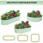 Oval Galvanized Steel Raised Garden Bed, Reinforced Metal Planter Box with Open Base, Tool-Free Assembly for Outdoor Vegetables, Flowers and Herbs-306472989-306472991