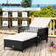 Chaise longue en rotin avec accoudoirs inclinables Costway Pe