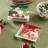 Santa’s Retro Christmas Canapé Plates – Set of 4 Assorted 6" Holiday ceramic Plates with Santa, Reindeer & Snowman Art, Vintage-Inspired Festive Tableware