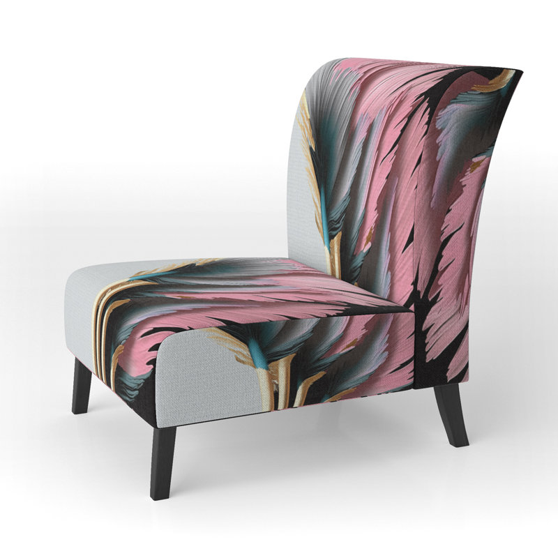 Fauteuil de chambre hyperréaliste Gerbera Flowers III - rembourré à motif floral, fauteuil d'appoint crème