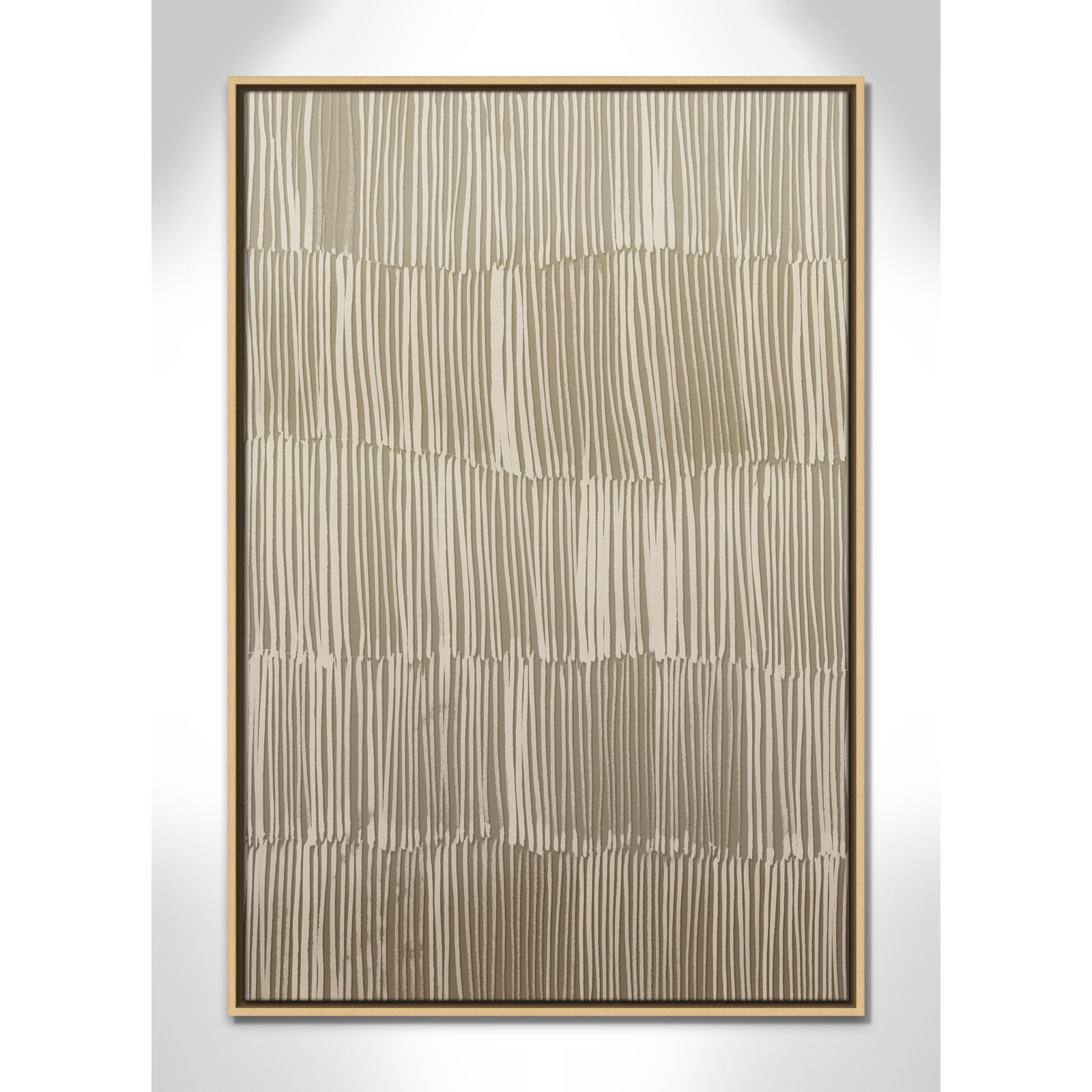 Linear Calm I Print by , 37.5" H x 25.5" W, Natural Floater