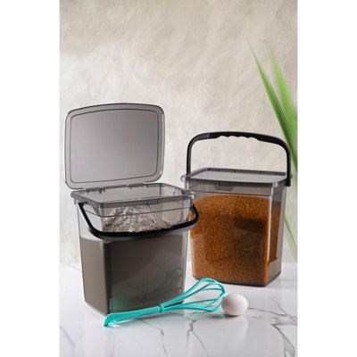 Durable Storage Box Set (2 Pieces), BPA-Free Plastic, 9.4 x 9.8 x 6.9 inches | 6.3 Quart Capacity | Dishwasher-Safe, Perfect for Organizing Kitchen, Office, & Home | Versatile & Space-Saving Design