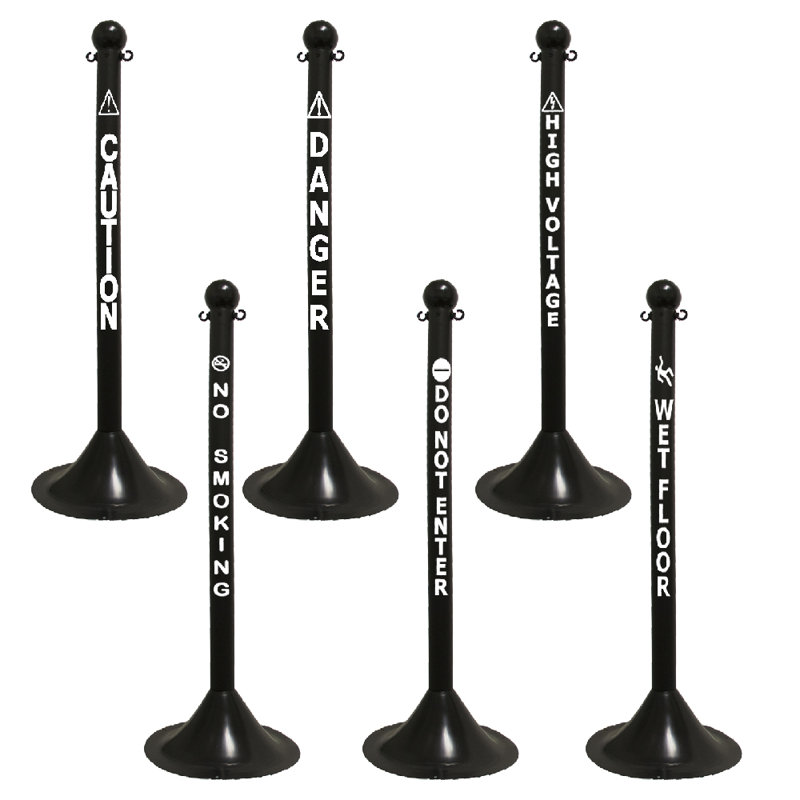 Poteau orange Mr. Chain Safety, Noir