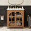 Armoire de meuble-lavabo rustique 30 po avec poignées en bronze et portes à fermeture en douceur