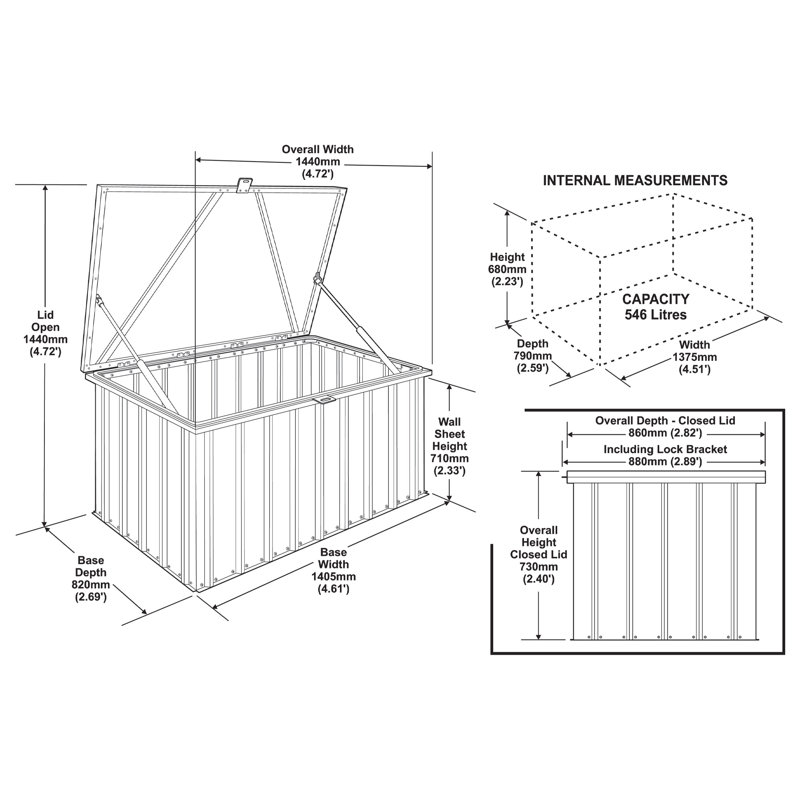 Globel 5 X 3 Storage Green Metal Shed, Grey