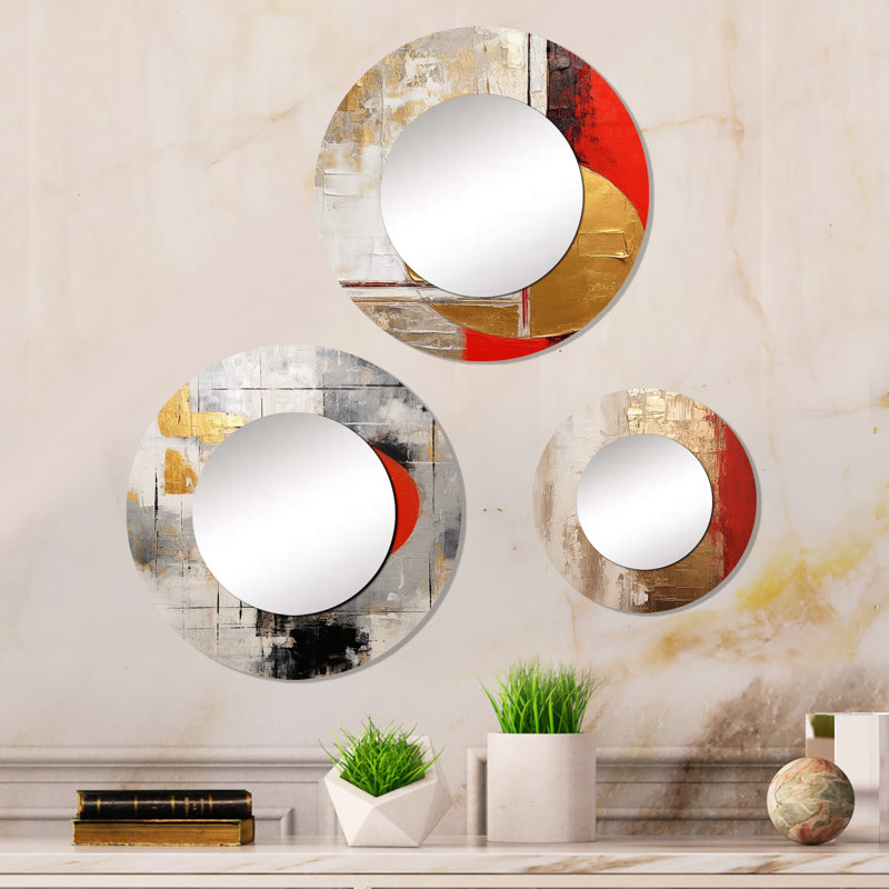 Lizann Metal Round Mirror