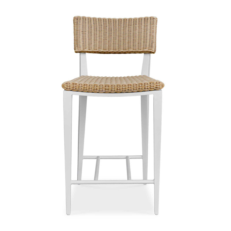 Tabouret de comptoir Milbrandt, Tanné, 26.5", Blanc