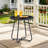 All-Weather Outdoor Round Side Table, Tempered Glass Top Patio End Table With Adjustable Feet, Small Coffee Table For Garden, Pool, Balcony