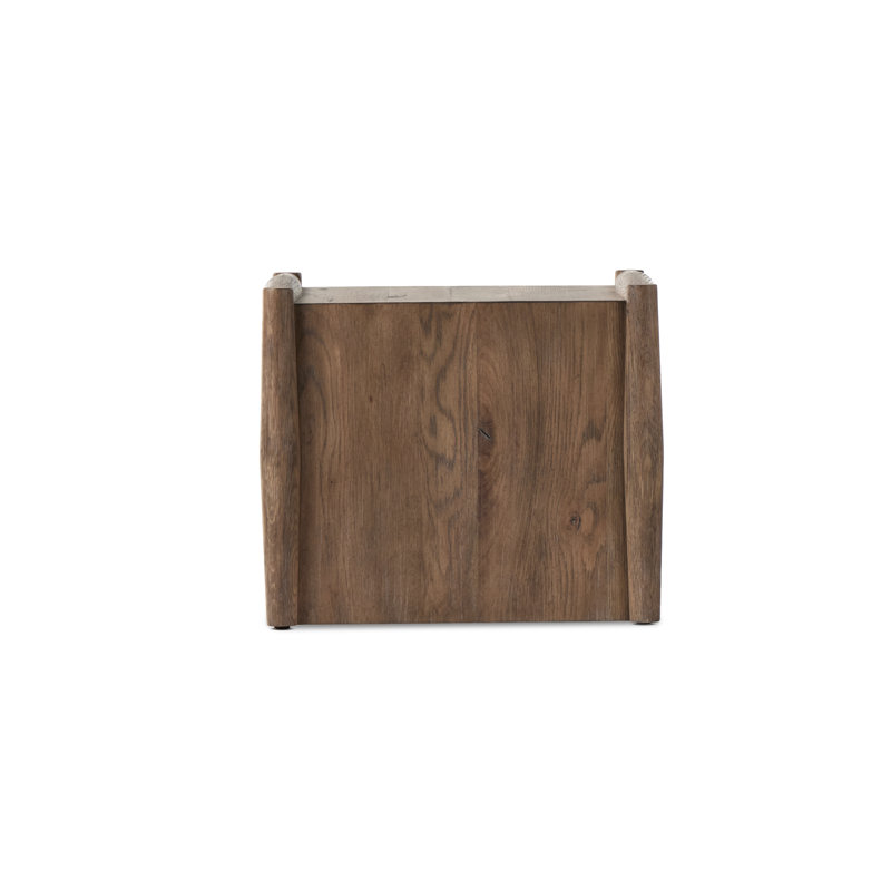 Glenview Solid Wood End Table, Weathered Oak