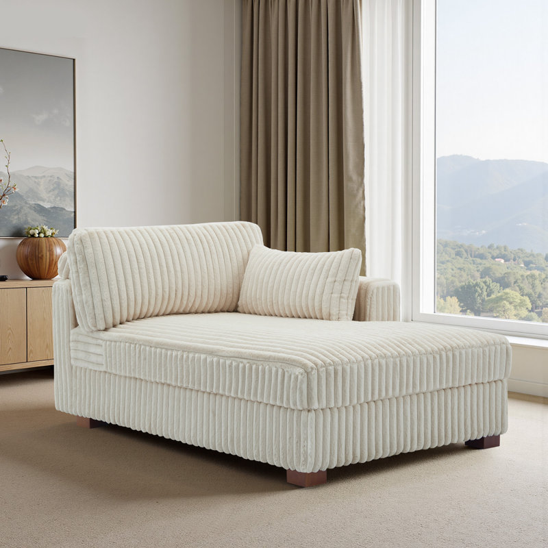 Bukvice Chaise Lounge, Right Hand Facing, White