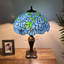 Lampe de table Noselli Tiffany vitrail feuilles vertes ampoules DEL incluses l 16 po x P 16 po x H 24 po-808839592