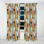 Mid-Century Modern Geometrics I - Rideau en velours Mid-Century - obscurcissant - 1 panneau-107575087