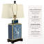 23" Blue Indian Elephant Table Lamp