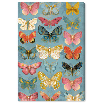 "Dreamy Butterflies II", reproduction d'art sur toile par Art Remedy, galerie tendue, 24 x 36
