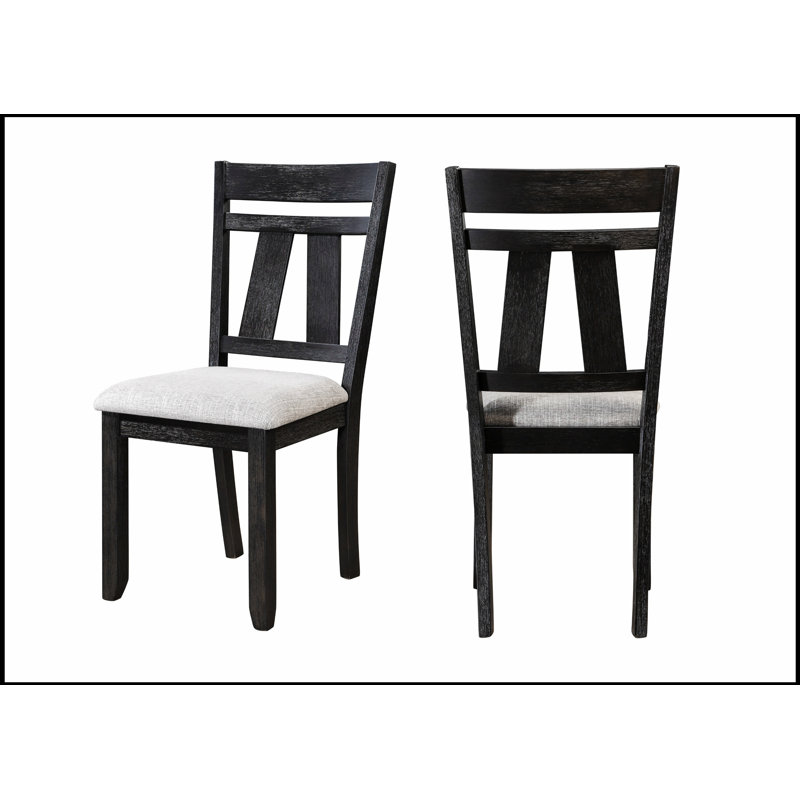 Ensemble de chaises d'appoint 2 pièces de style chalet avec siège rembourré, conception transitionnelle pour le confort et l'élégance dans les salles à manger