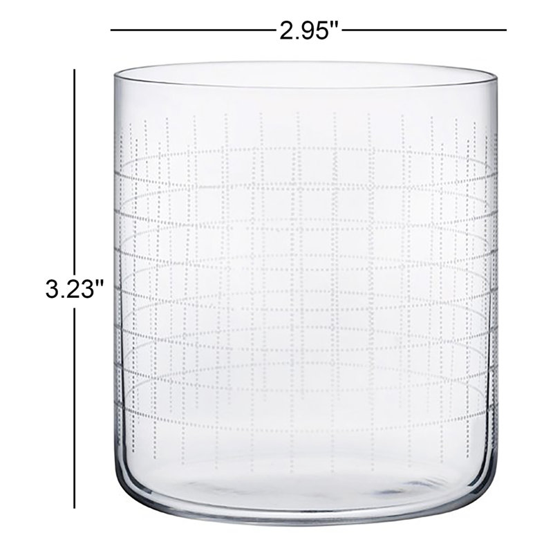 Finesse Set of 4 Lead Free Crystal Glasses, 10.14 Oz