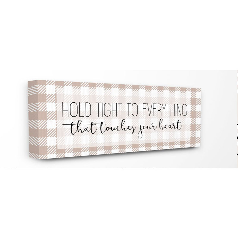«Your Heart Home Family Inspirational Word Pattern Design», impression sur toile, H 13 po x l 30 po, Toile tendue
