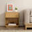 Nightstand, Wood End Side Table With Storage And Open Shelf-239604160-235053296