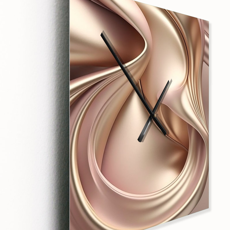 Jerrae - Horloge murale abstraite à encre liquide surdimensionnée, Moyen