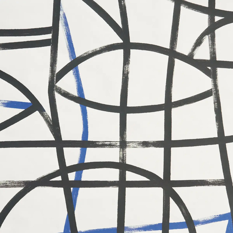 Abstratto Wallpaper, Black/Cobalt