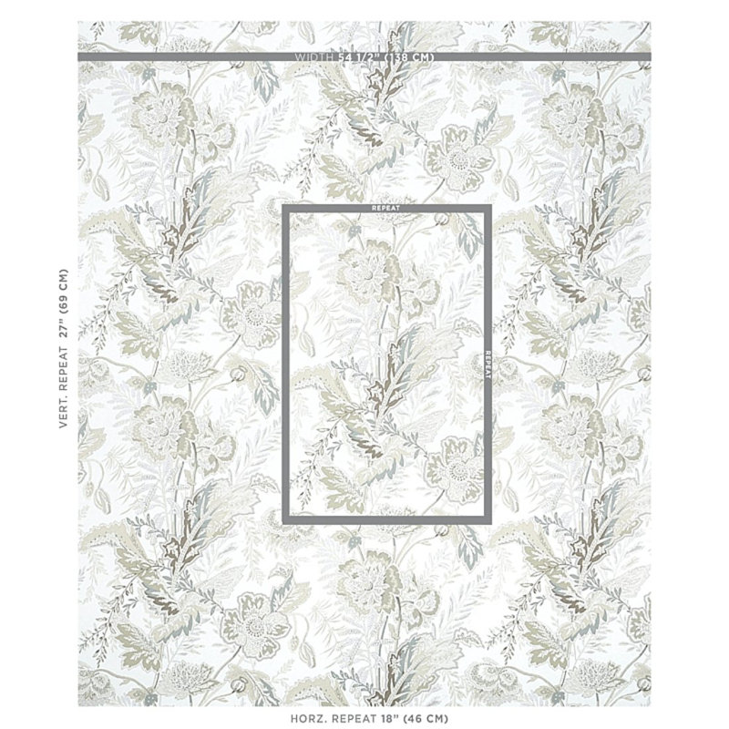 Sandoway Vine Wallpaper, Gray