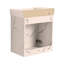 Ensemble de meuble-lavabo mural 20 po avec lavabo en céramique, armoire de rangement avec portes, ensemble d'armoire de salle de bain