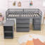 Lit mezzanine bas en bois avec 3 tiroirs Iago Kids-1186309192